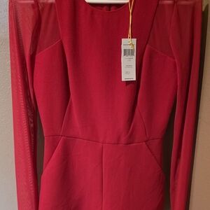 BCBGeneration Bold Red Long Sleeve Dress
